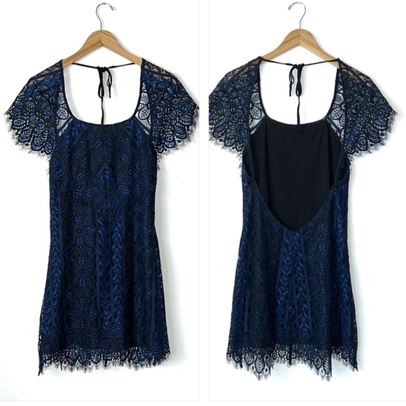 For Love & Lemons Lyla Lace Open Back Dress NWT - Picture 5 of 10